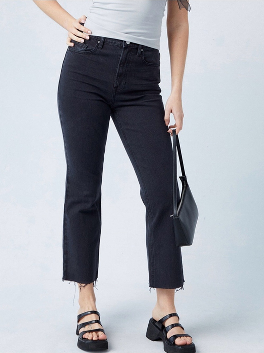 PacSun Black High-Rise Bootcut Leg Crop Jeans‎ NWT 29